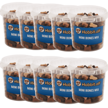 HOBBITALF Golosinas Mini Huesitos Mix Pollo, Cordero, Ternera y Salmón | 500 gr