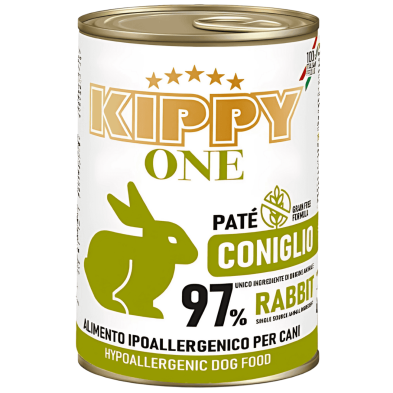 Kippy Paté Hipoalergénico de Conejo para Perros | Comida Húmeda Monoproteica 400 g