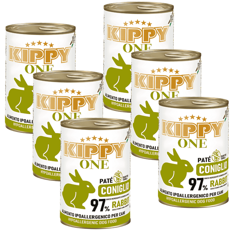 Kippy Paté Hipoalergénico de Conejo para Perros | Comida Húmeda Monoproteica 400 g