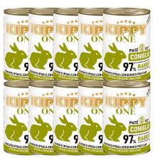 Kippy Paté Hipoalergénico de Conejo para Perros | Comida Húmeda Monoproteica 400 g