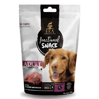 ERA Adult Immunity Snacks Pollo y Rosa Mosqueta 150g | Refuerzo Antioxidante Perros