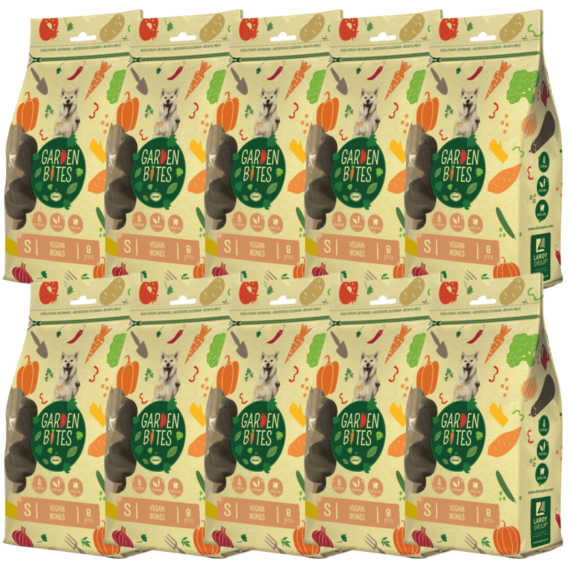 Garden Bites Hueso Nudo Vegano 11 cm | Snack Dental Natural para Perros