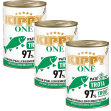Kippy Paté Hipoalergénico de Trucha para Perros | Comida Húmeda Monoproteica Grain Free 400 g