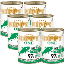 Kippy Paté Hipoalergénico de Trucha para Perros | Comida Húmeda Monoproteica Grain Free 400 g