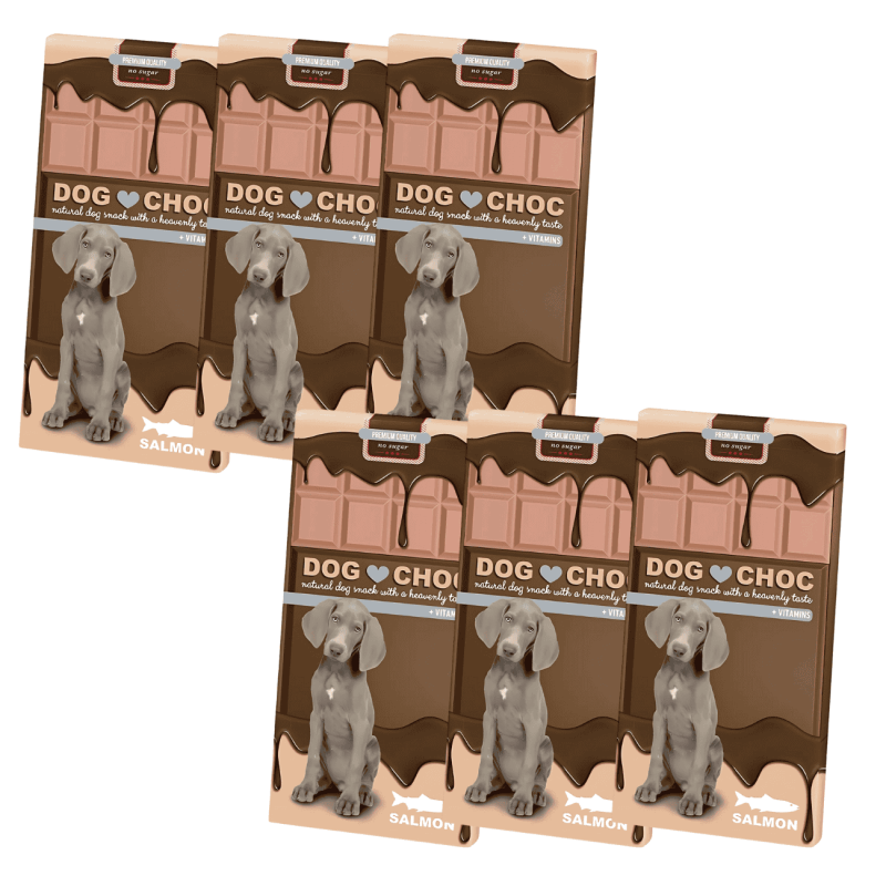 Duvo DogChoc Salmón 100 g – Chocolate Seguro para Perros con Sabor a Salmón
