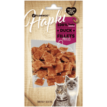 Hapki Cuadraditos de Pato para Gatos 🦆 | Golosina Natural Flamingo 50 g