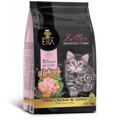 ERA Grain Free Kitten Pollo y Pavo 1.25 kg 🐱🍗🦃 | Pienso Premium Sin Cereales para Gatitos