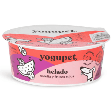 Yogupet Yogur Helado Sandía y Frutos Rojos 110 g – Snack Refrescante para Perros