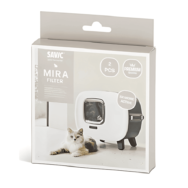 Filtros de Carbón Savic Mira De Luxe - Repuesto para Arenero | Pack 2 Unidades
