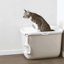 Arenero Cubierto Hop In - Acceso Superior Antiperros | 39x58.5x39.5 cm