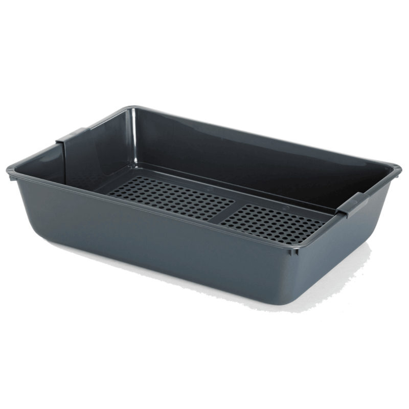 Bandeja Arenero con Colador - Sistema de Criba Rápida | Compacta | 29.5x41.5x10 cm