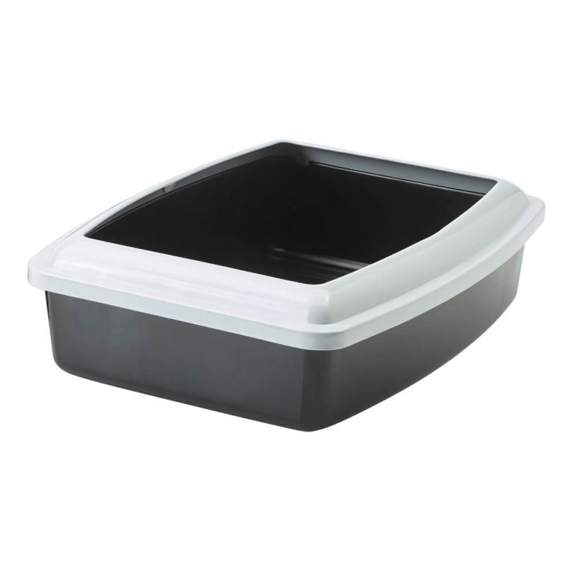 Bandeja Arenero Oval JUMBO con Marco - Amplia, Anti-Salpicaduras | Gatos Grandes | 43.5x56x14.5 cm