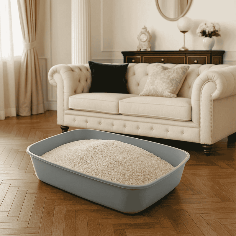 Bandeja Sanitaria Iriz para Gatos - Abierta y Compacta | Ideal para Gatitos y Espacios Pequeños | 30.5x42x10 cm