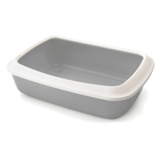 Bandeja Arenero Iriz con Marco - Compacta, Anti-Salpicaduras | Gatitos y Gatos Pequeños | 31x42x12.5 cm