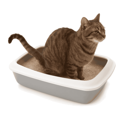 Bandeja Arenero Iriz con Marco - Compacta, Anti-Salpicaduras | Gatitos y Gatos Pequeños | 31x42x12.5 cm