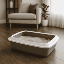 Bandeja Arenero Iriz con Marco - Compacta, Anti-Salpicaduras | Gatitos y Gatos Pequeños | 31x42x12.5 cm