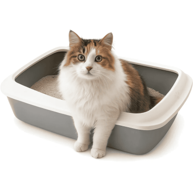 Bandeja Arenero Iriz JUMBO con Marco - Espaciosa y Anti-Dispersión | Gatos Medianos/Grandes | 37x50x13 cm