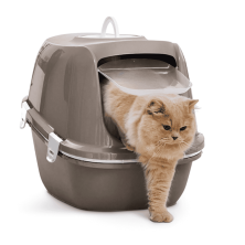 Arenero Cubierto para Gatos Reina - Sistema de Colado, Puerta y Filtro | 46x64x48 cm