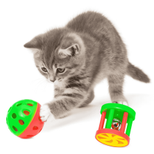 Pelota y Rodillo con Campana para Gato - Doble Diversión Interactiva | Estimula el Juego y la Caza